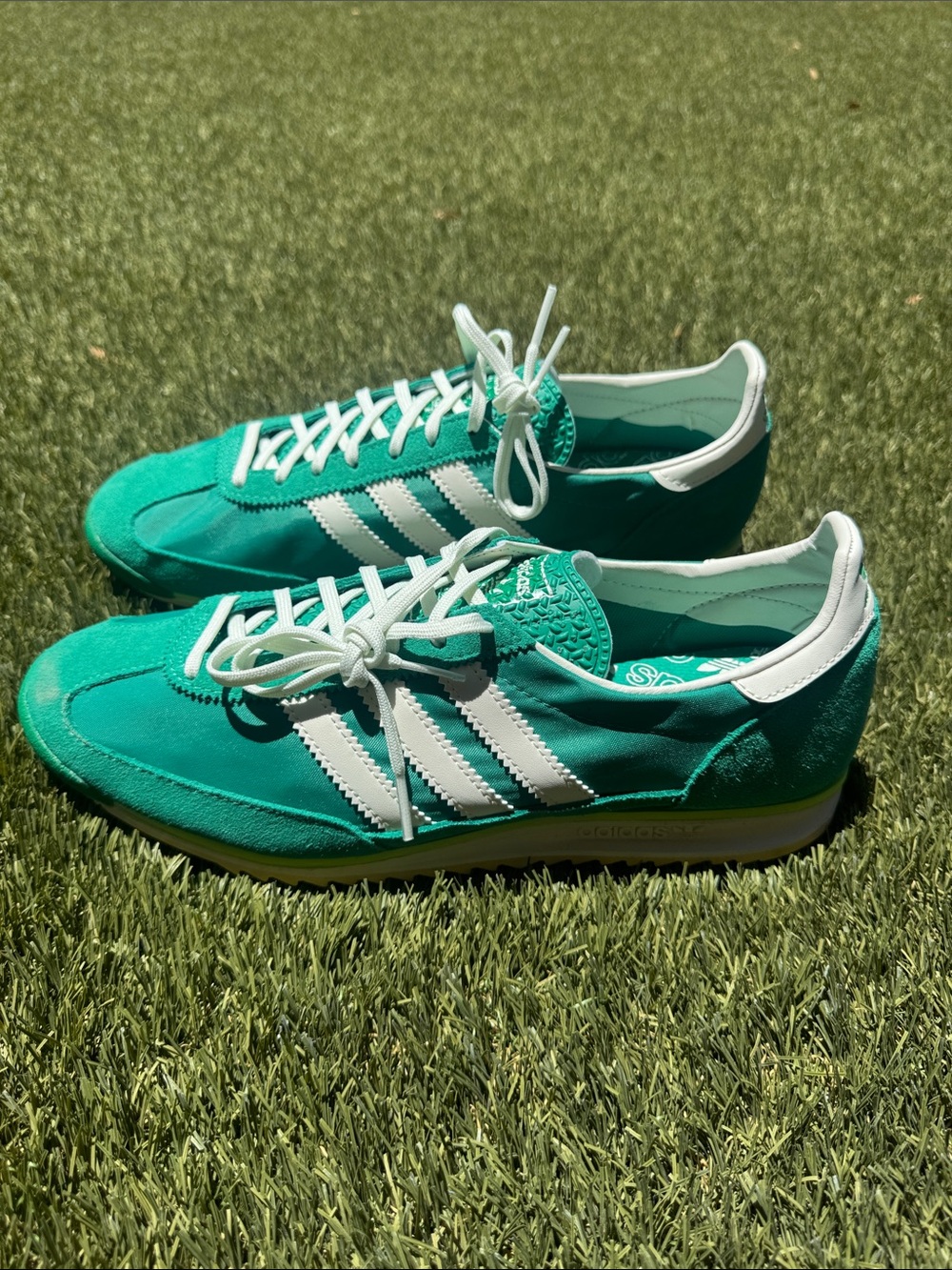 Adidas Originals Green and White Men's Sneakers